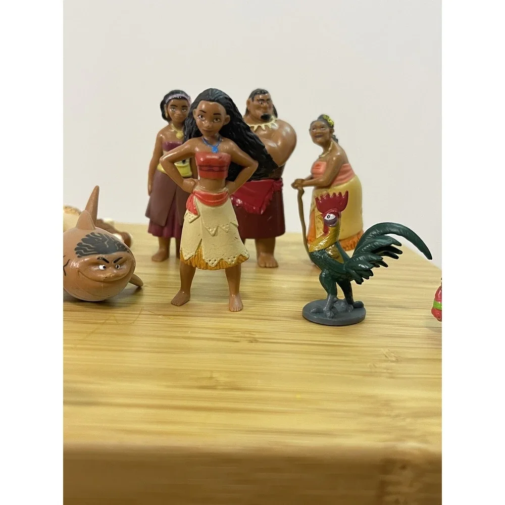 Disney Store Moana Playset Figures Cake Topper PVC‎ Toy Lot of 10 Figures